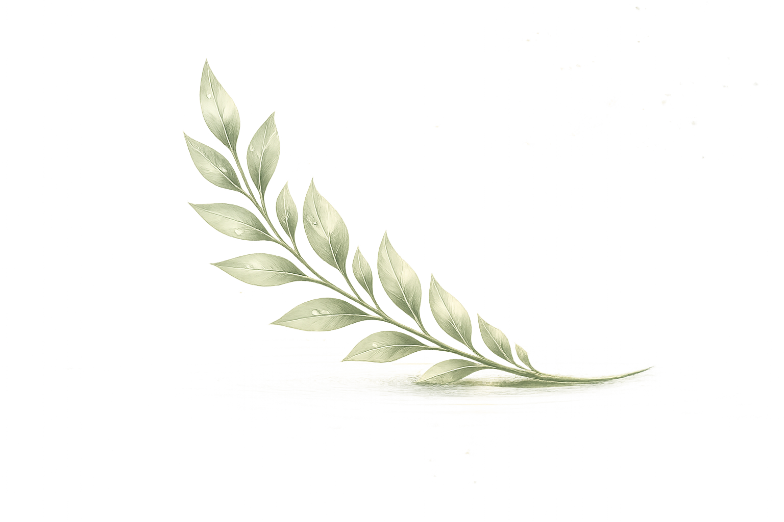 Eucalyptus branch over water